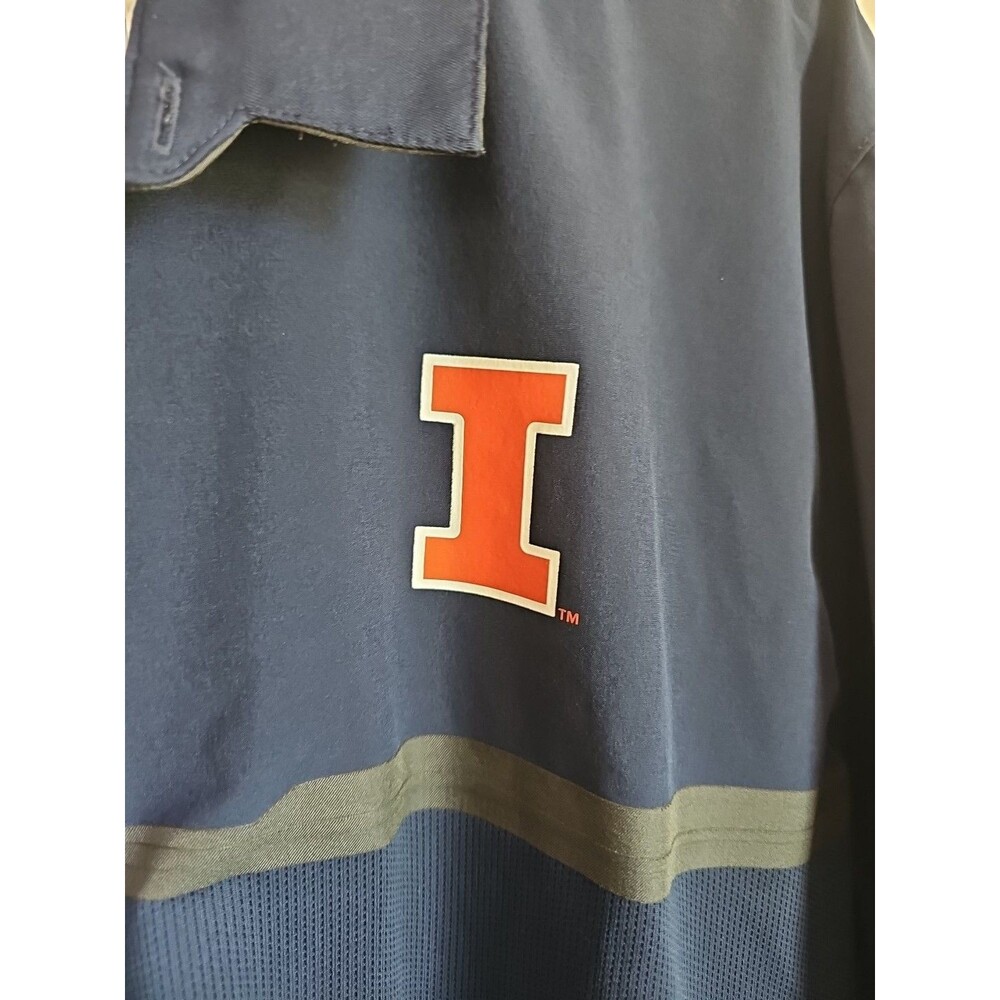 NIKE DRI-FIT University Of ILLINOIS polo Golf Fighting ILLINI SIZE XXL - Picture 2 of 9